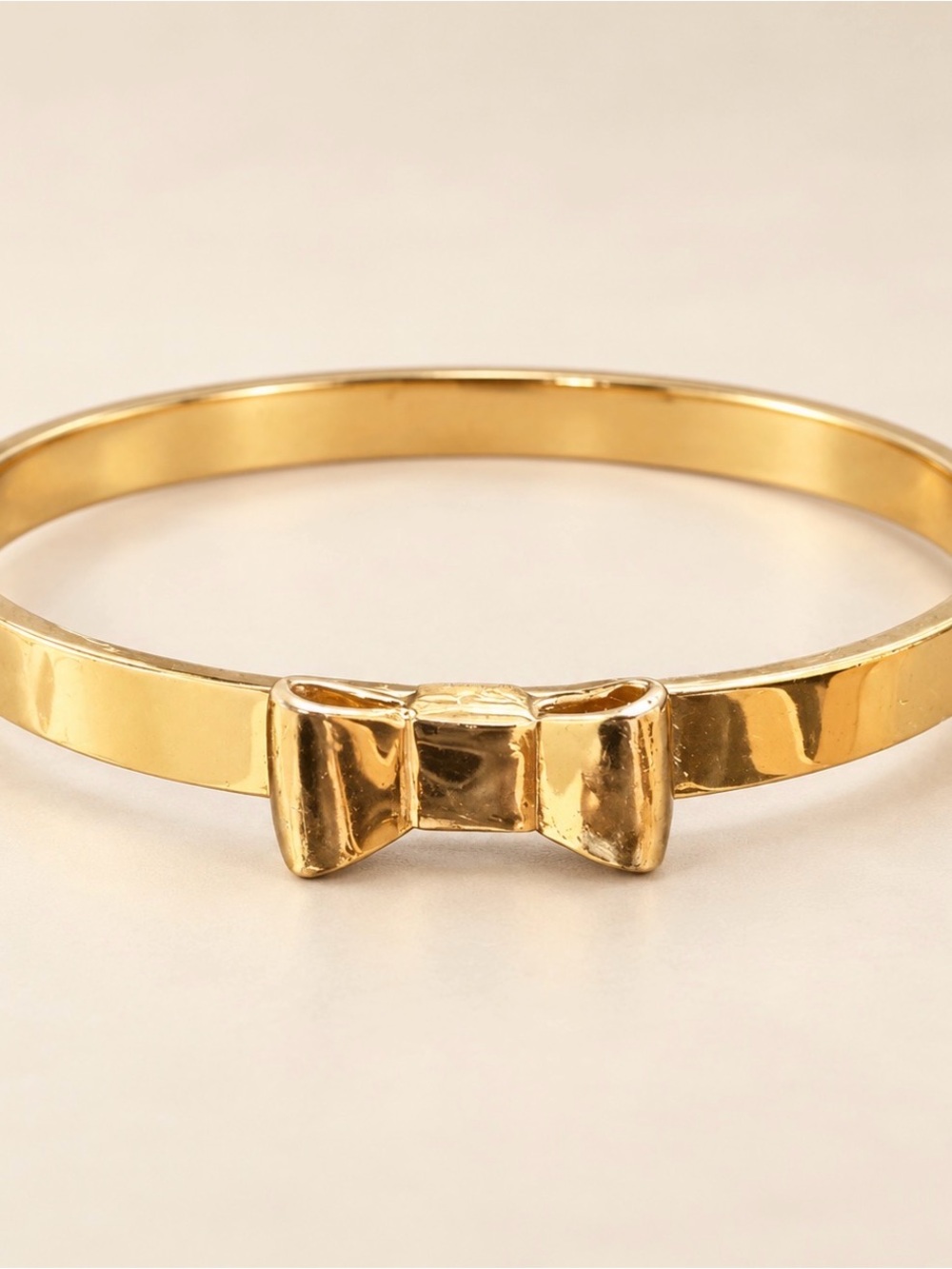 Kate Spade New York Gold Bow Bangle Bracelet, Ready Set Bow Ribbon Slip On Cuff